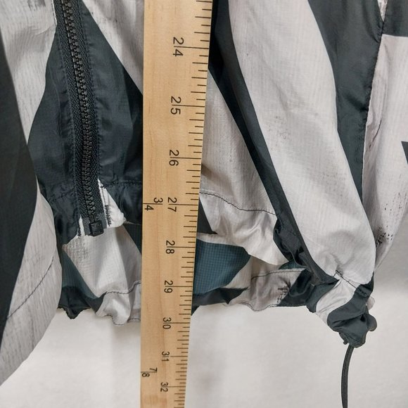 Adidas TERREX Jacket Men Small Black Gray Windbreaker Full Zip Hood Lightweight - Picture 9 of 12